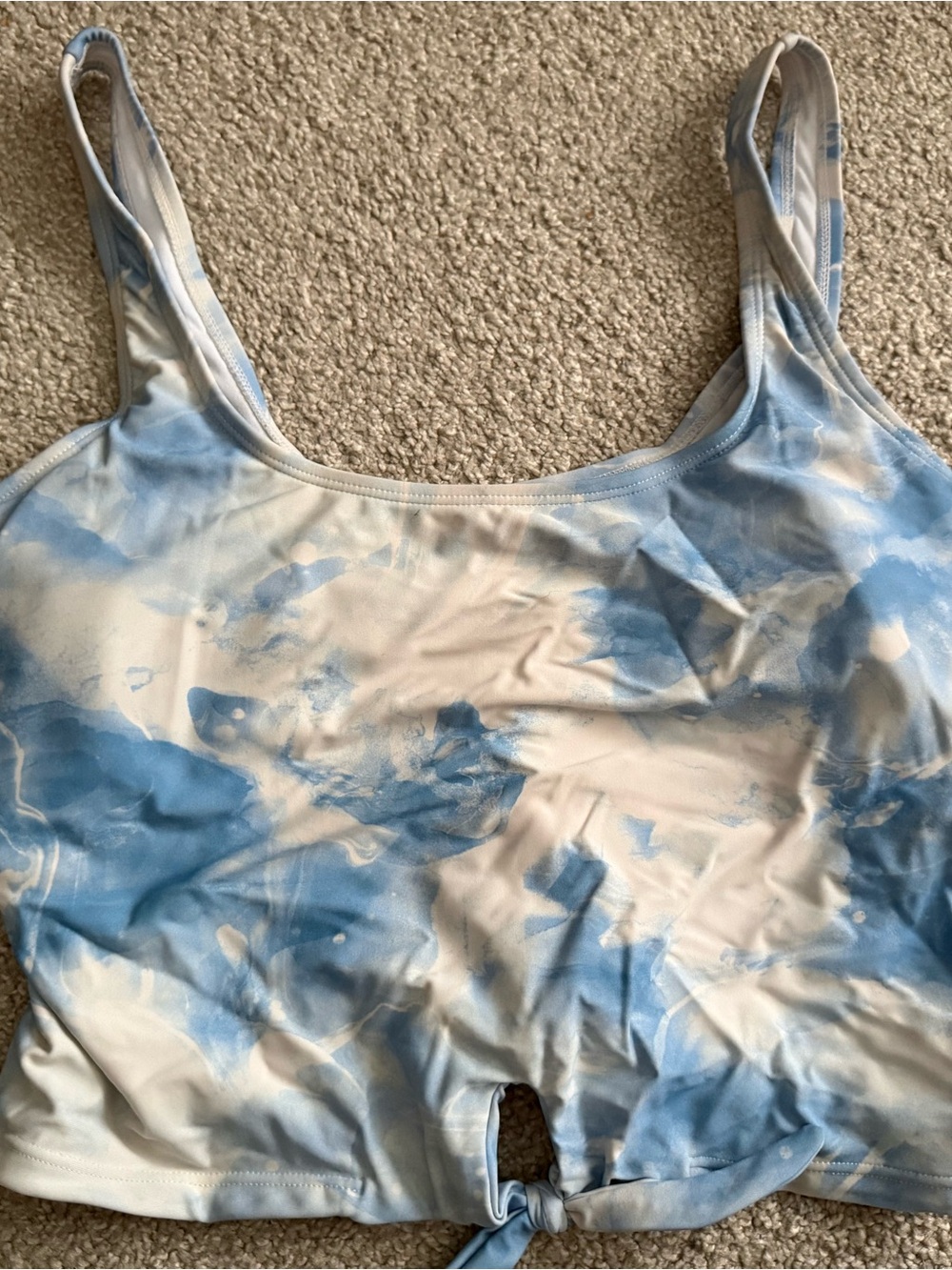 Ninety-Nine Light Blue Tie-Dye Swim Tank